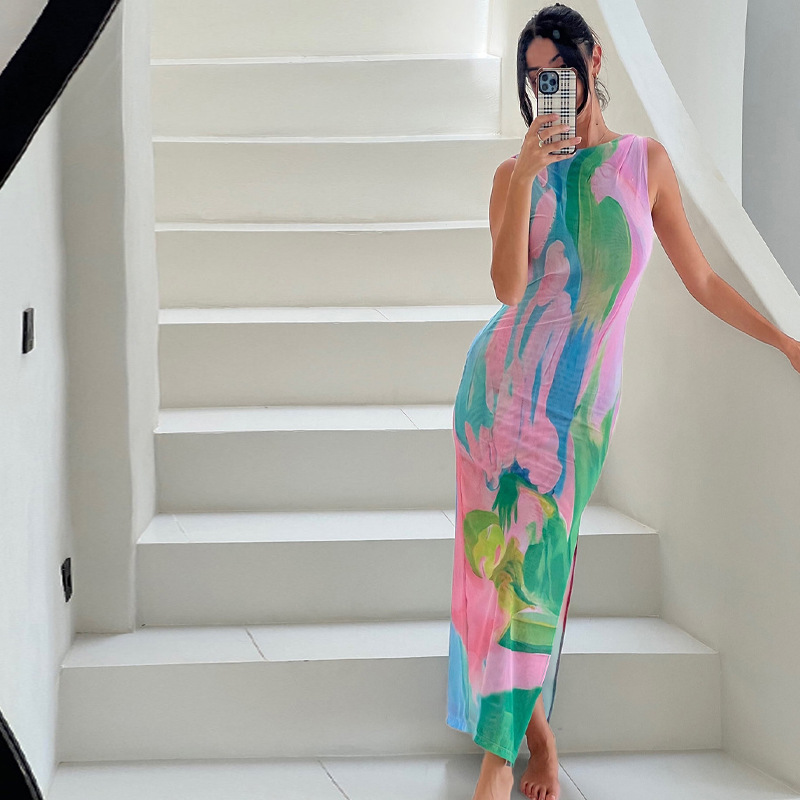 Nola | Robe longue pastel