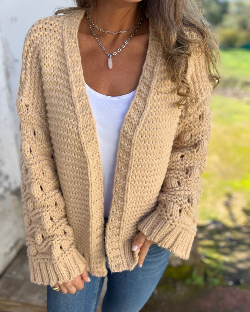 AIMÉE - CARDIGAN ÉLÉGANT À MANCHES LONGUES