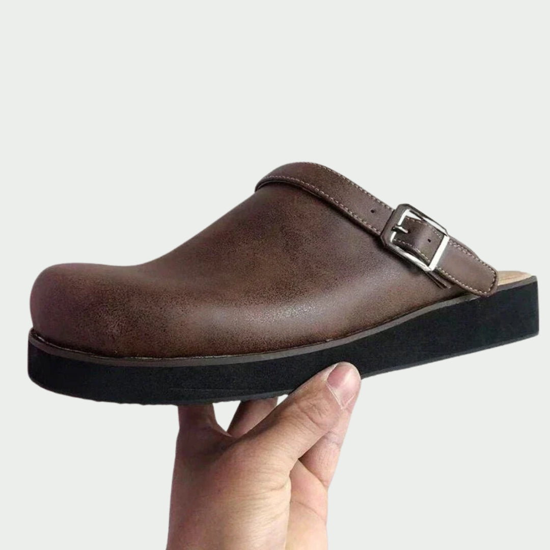 Pantouffles orthopédiques en cuir Eckhart
