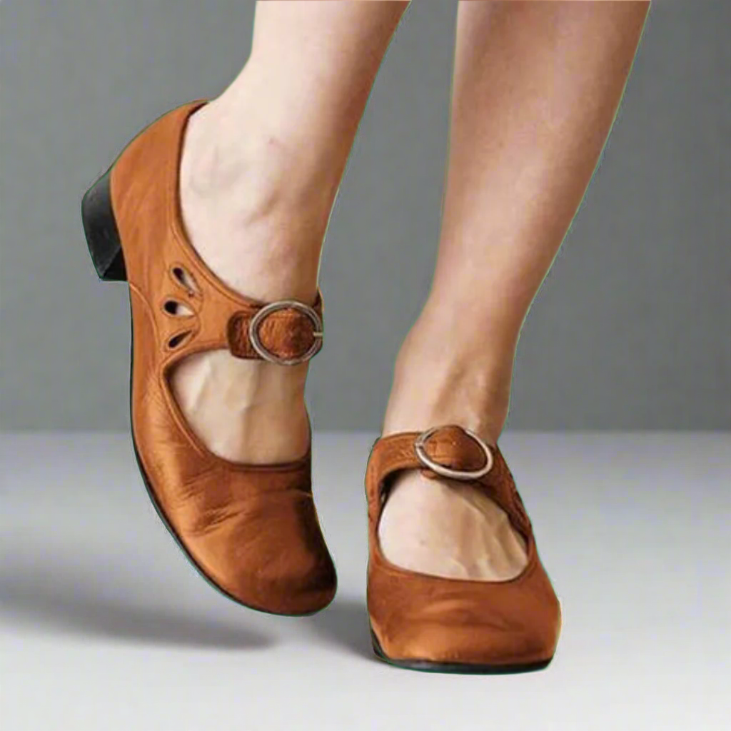Denisa | Sandales orthopédiques en cuir avec semelle compensée