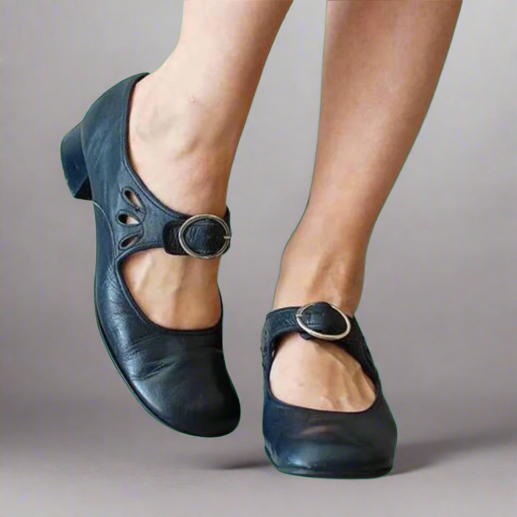 Denisa | Sandales orthopédiques en cuir avec semelle compensée