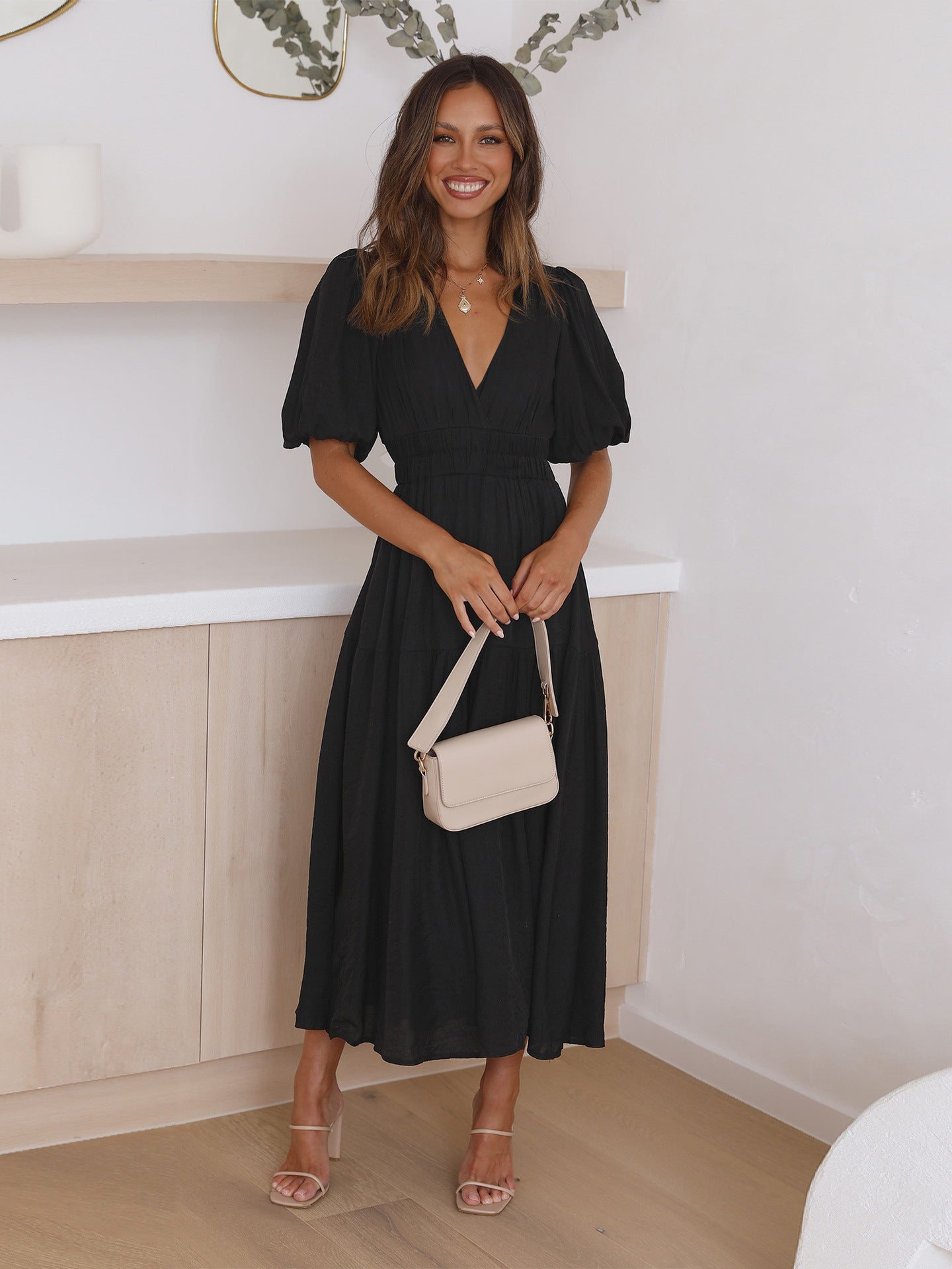 Bethany | Robe à manches bouffantes
