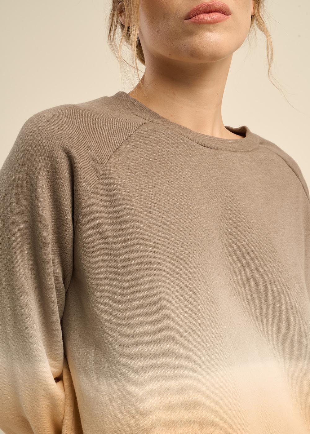 Sweat à col rond deep dye