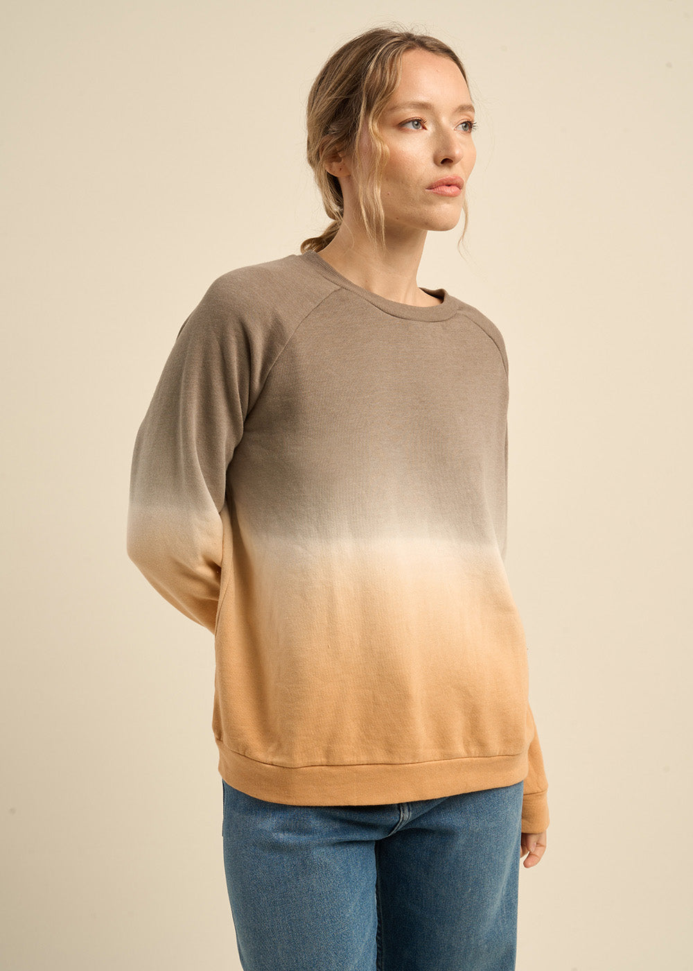 Sweat à col rond deep dye