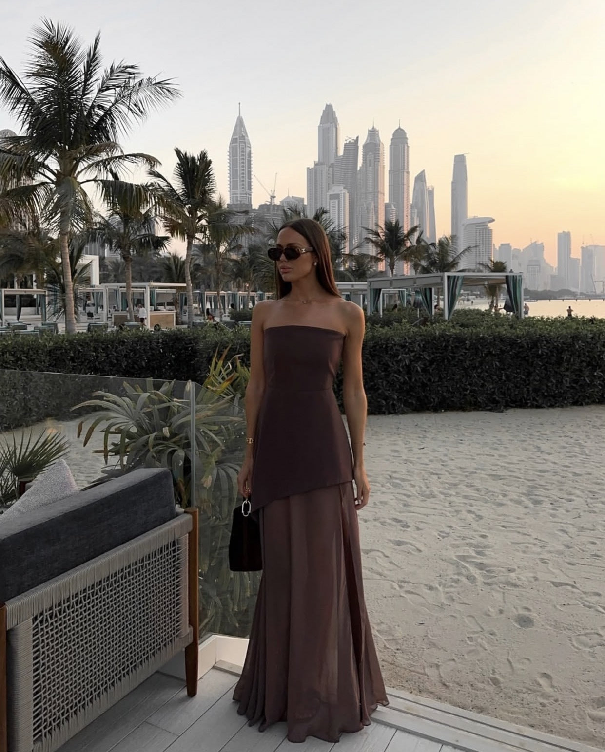 Valerie | Robe longue asymétrique