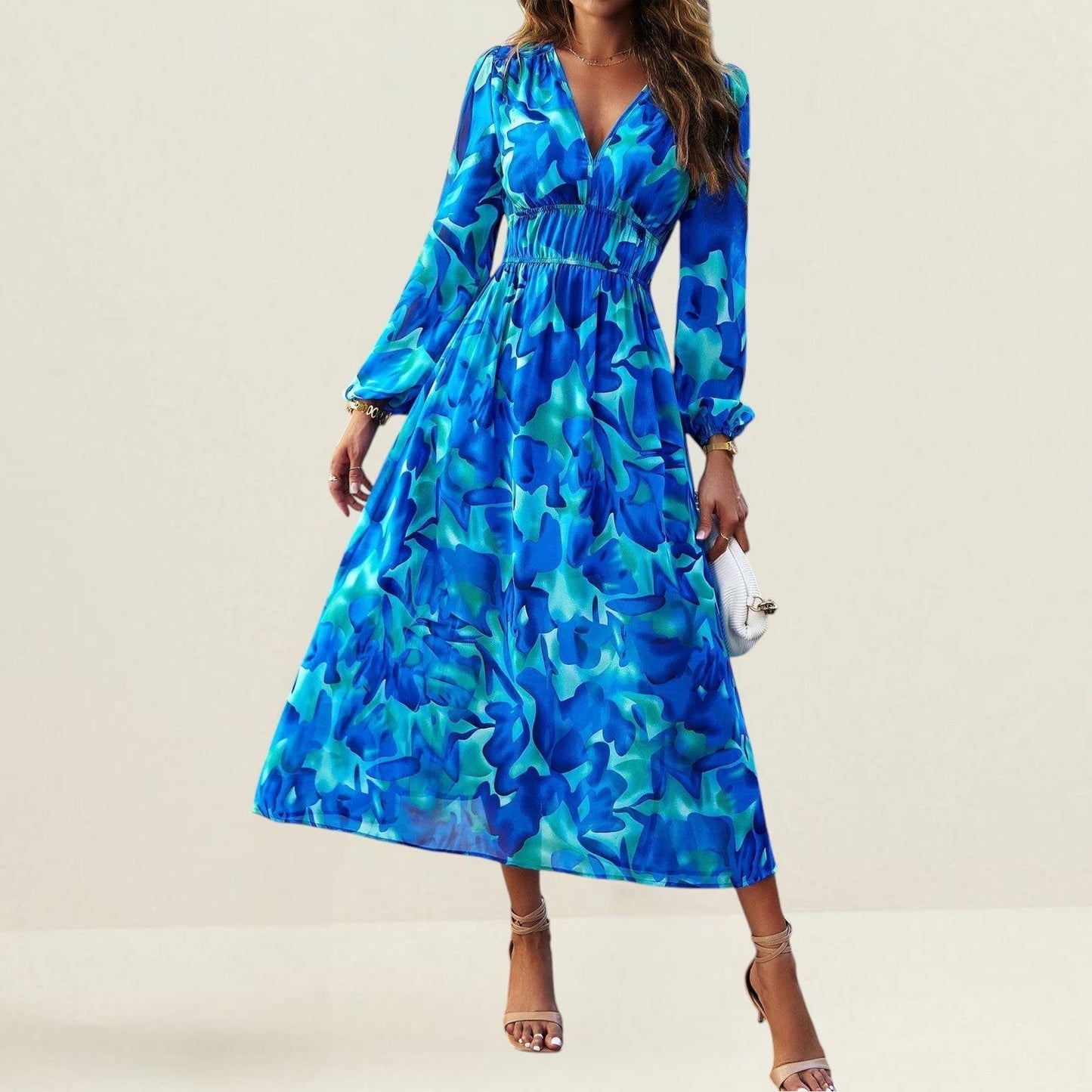 Yasmine | Robe longue décontractée avec silhouette fluide pour femmes