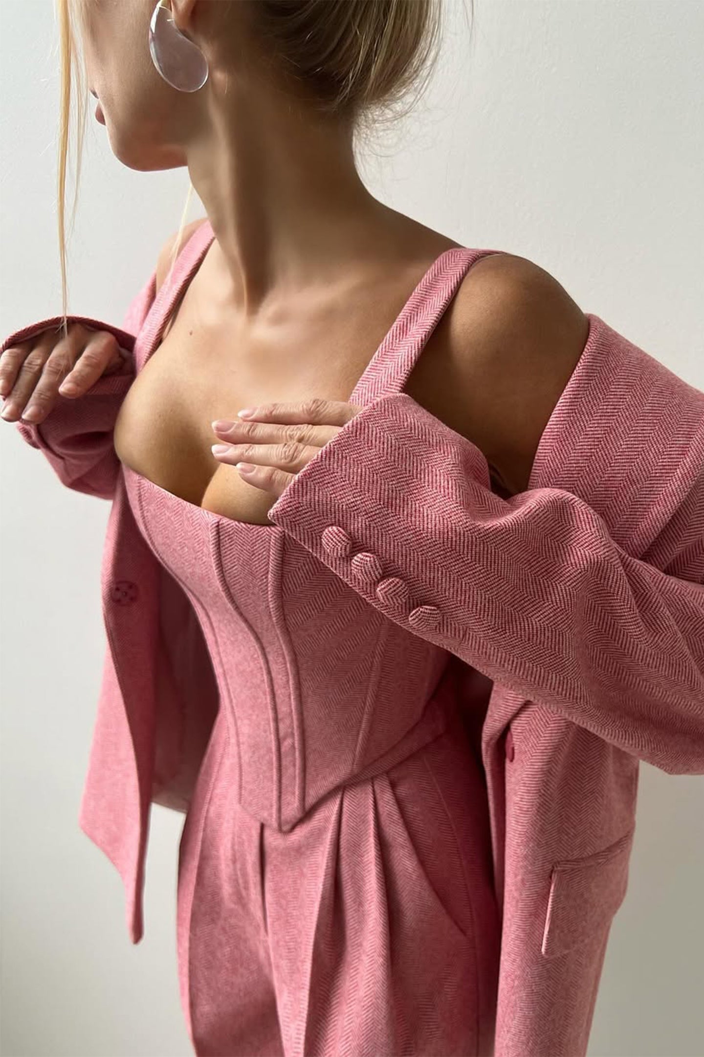 Dolce™ - Ensemble en trois pièces avec blazer à double rangée