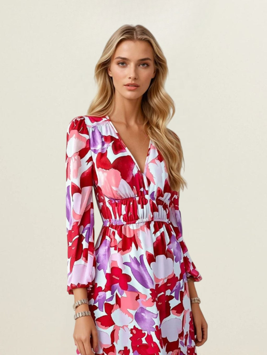 Yasmine | Robe longue décontractée avec silhouette fluide pour femmes