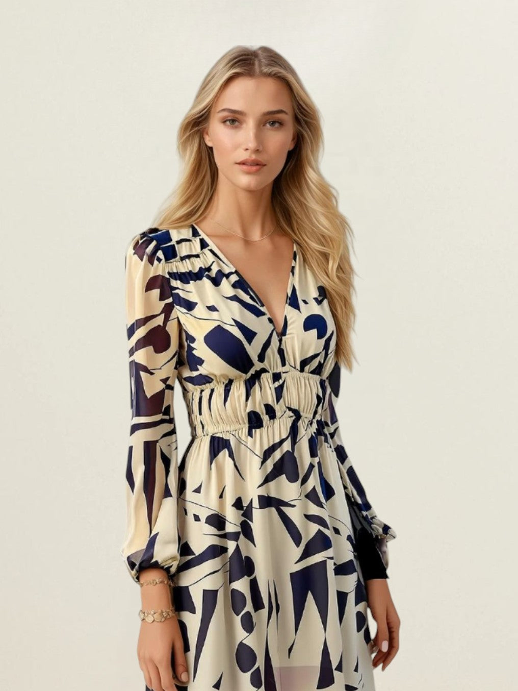 Yasmine | Robe longue décontractée avec silhouette fluide pour femmes