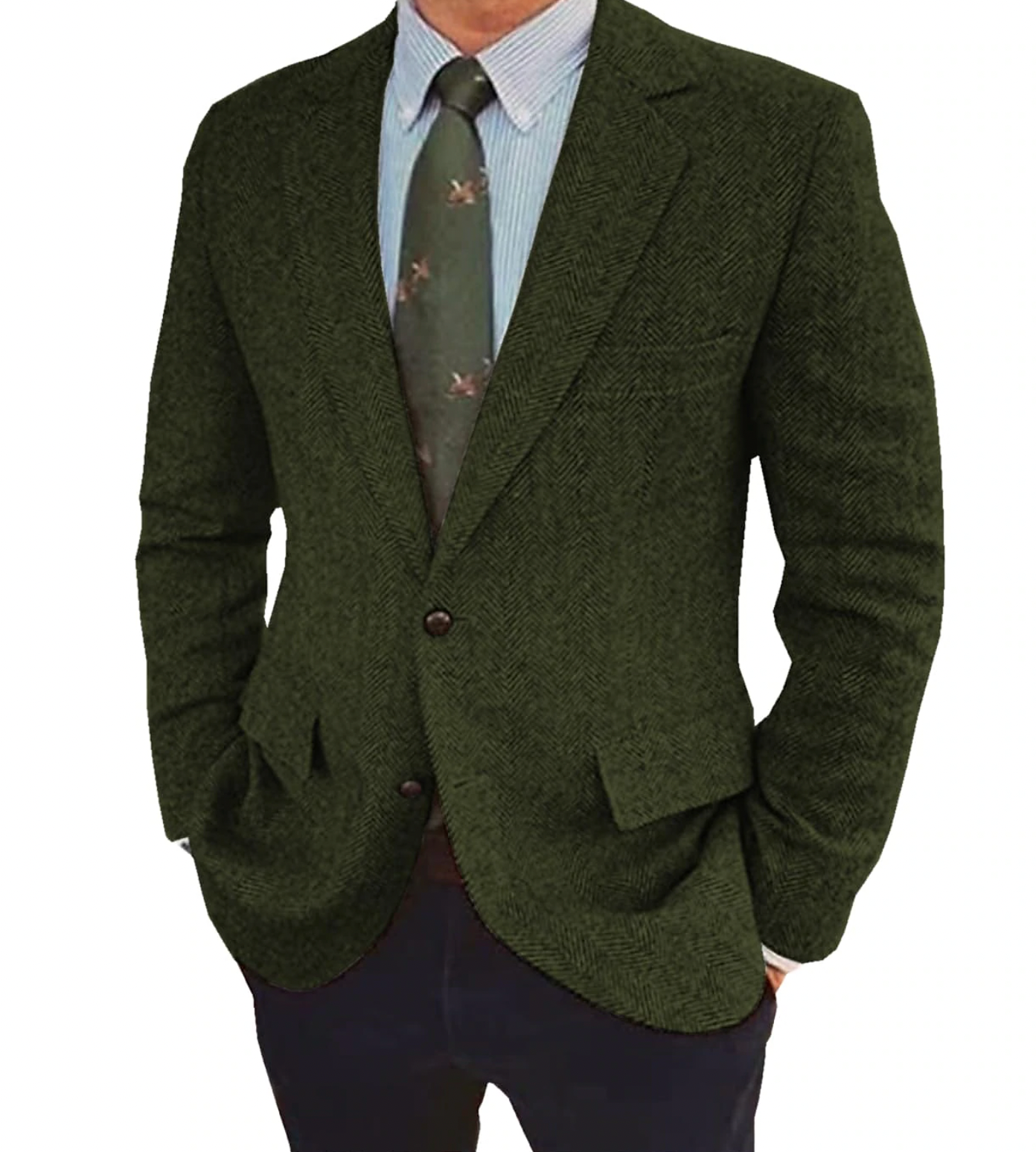 Alexander | Blazer en chevrons à coupe slim pour homme