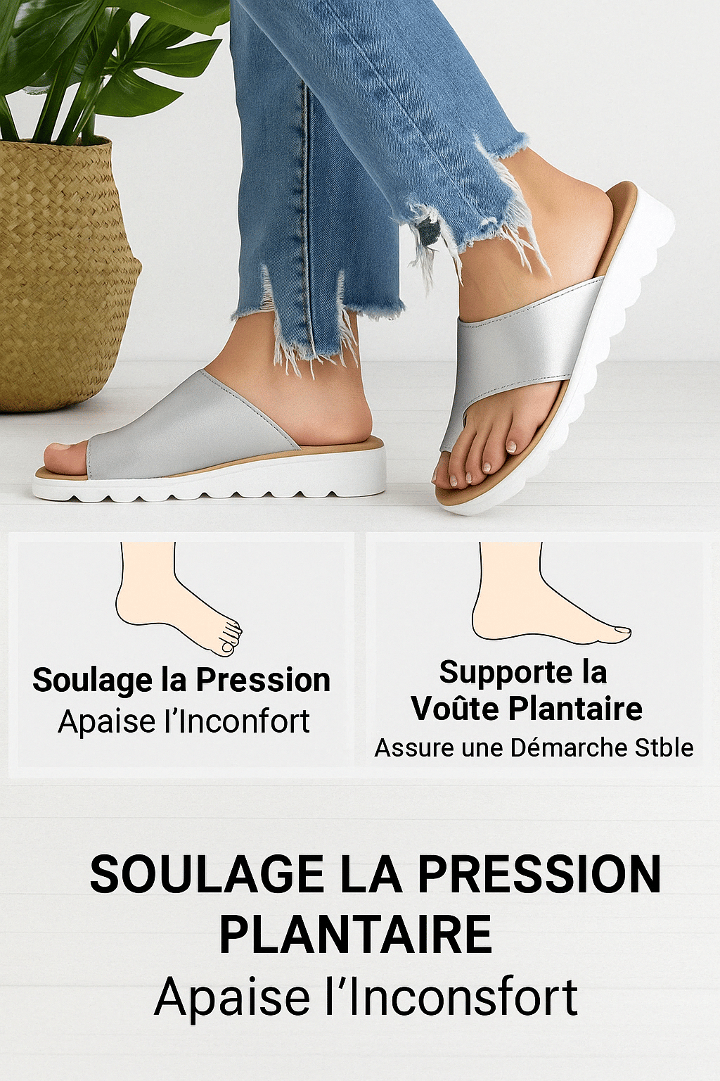 Sandales ouvertes confortables pour femmes