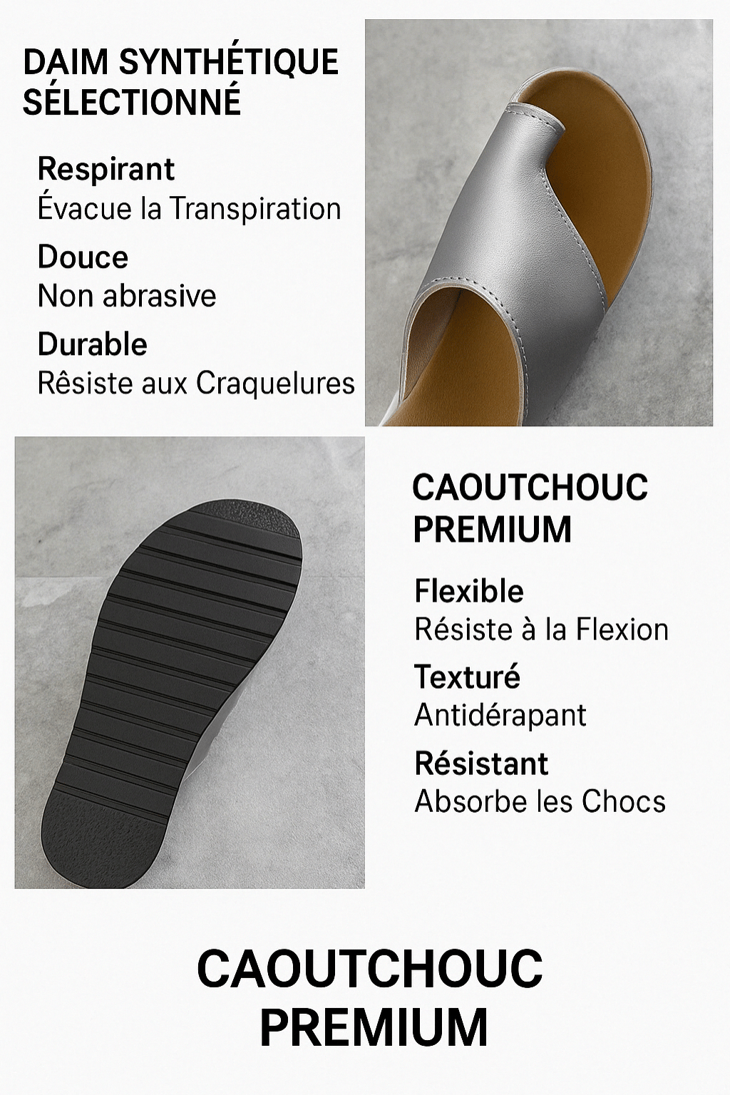 Sandales ouvertes confortables pour femmes