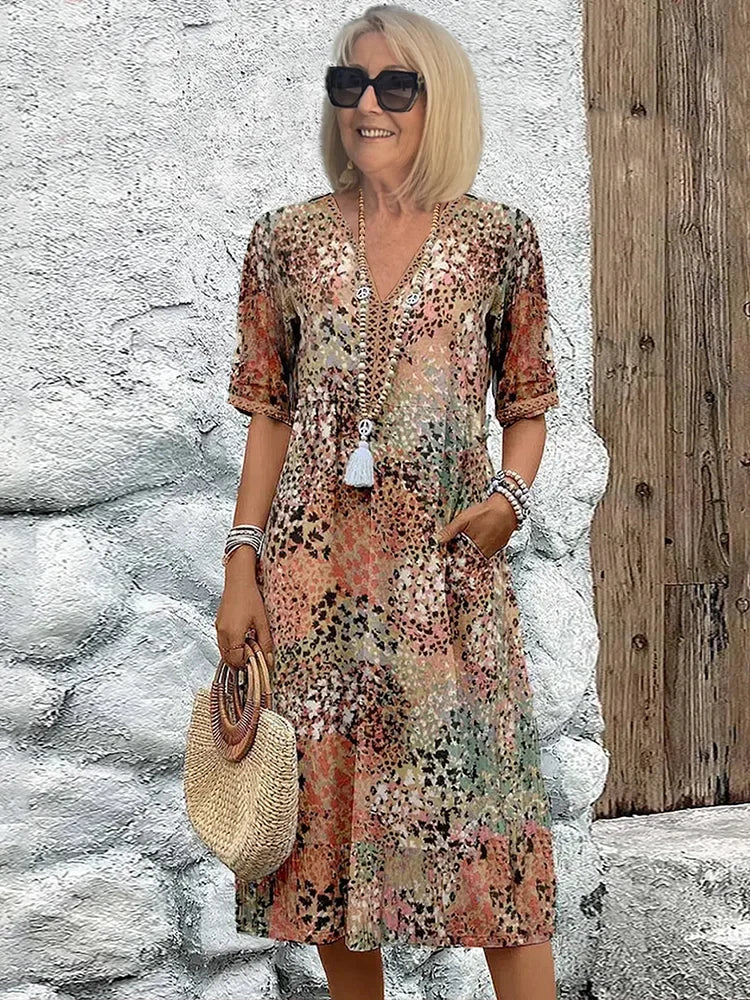 Monica | Élégante robe de fleurs