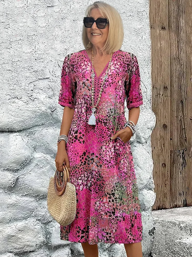 Fatima - Robe avec motif floral