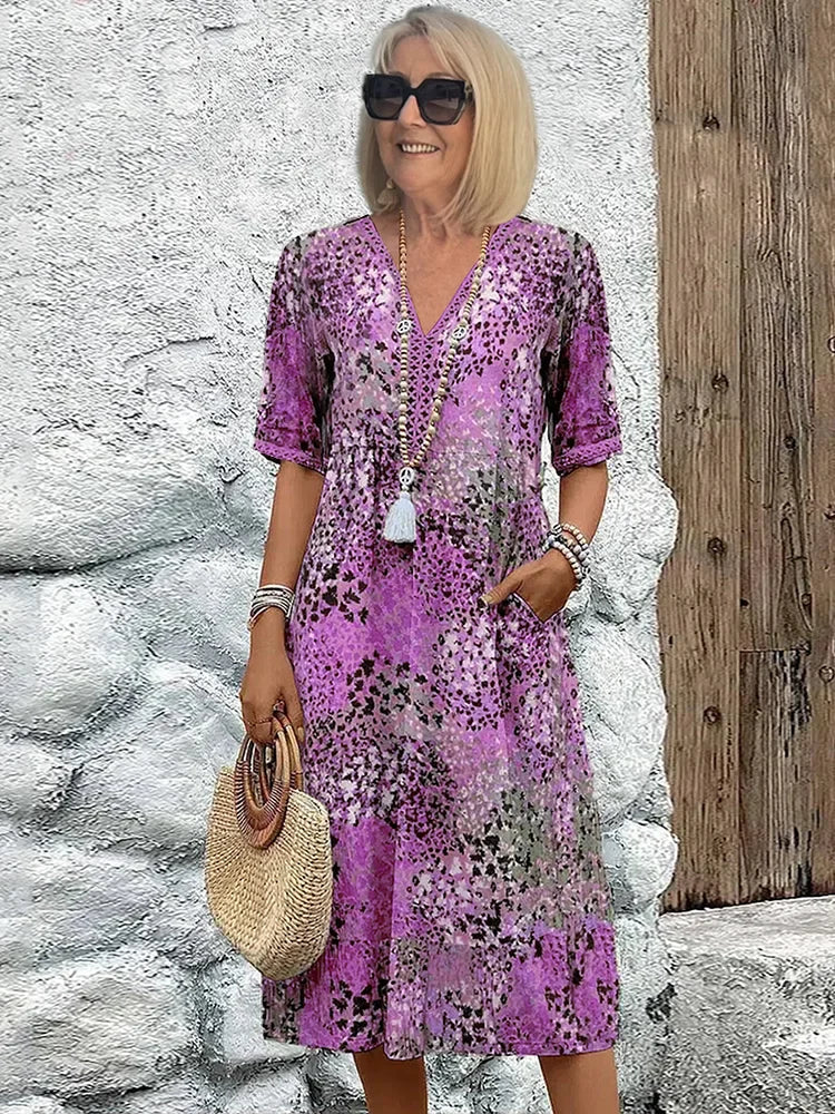 Monica | Élégante robe de fleurs
