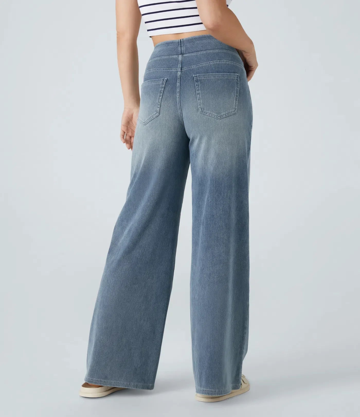Eva | Pantalon extensible à taille haute
