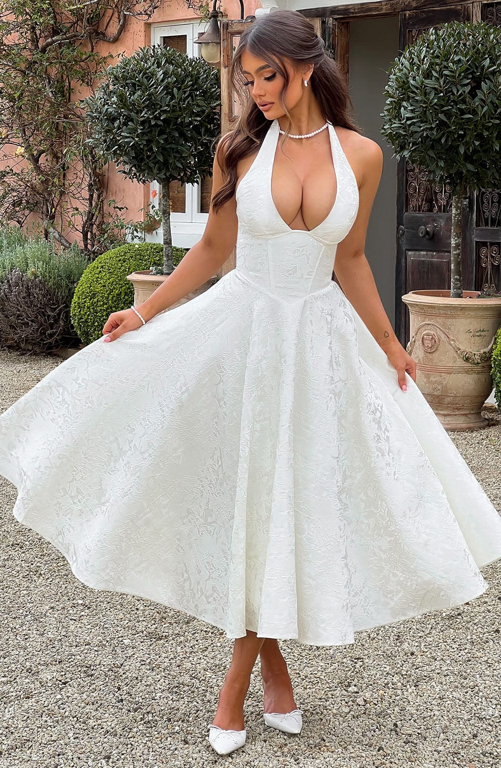 Esmeralda | Robe longue sans manches à manches échasses