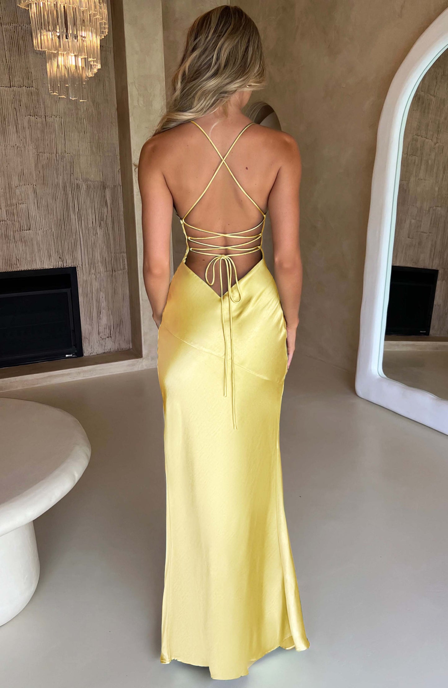 Natalie | Robe longue en satin