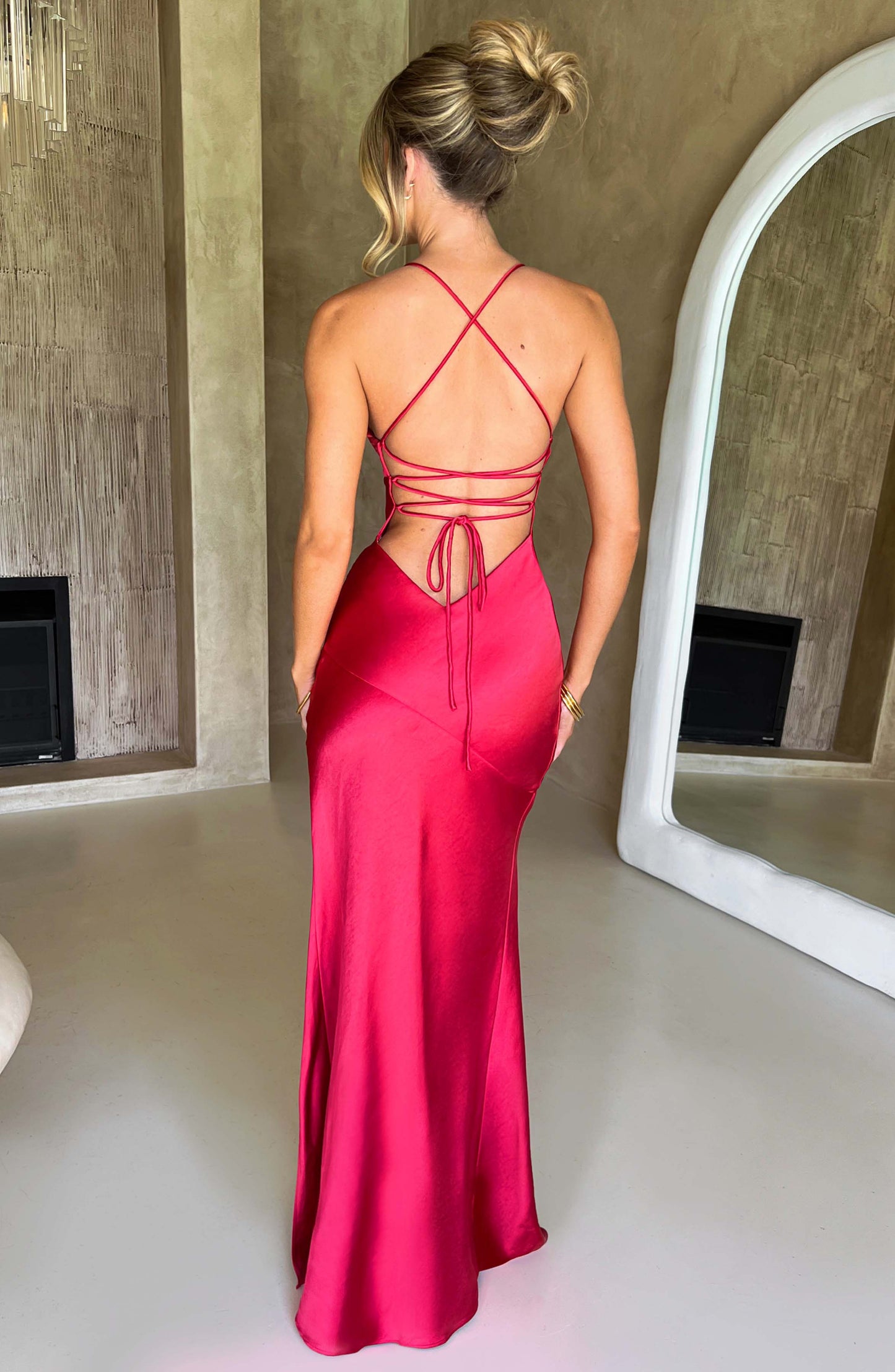 Natalie | Robe longue en satin