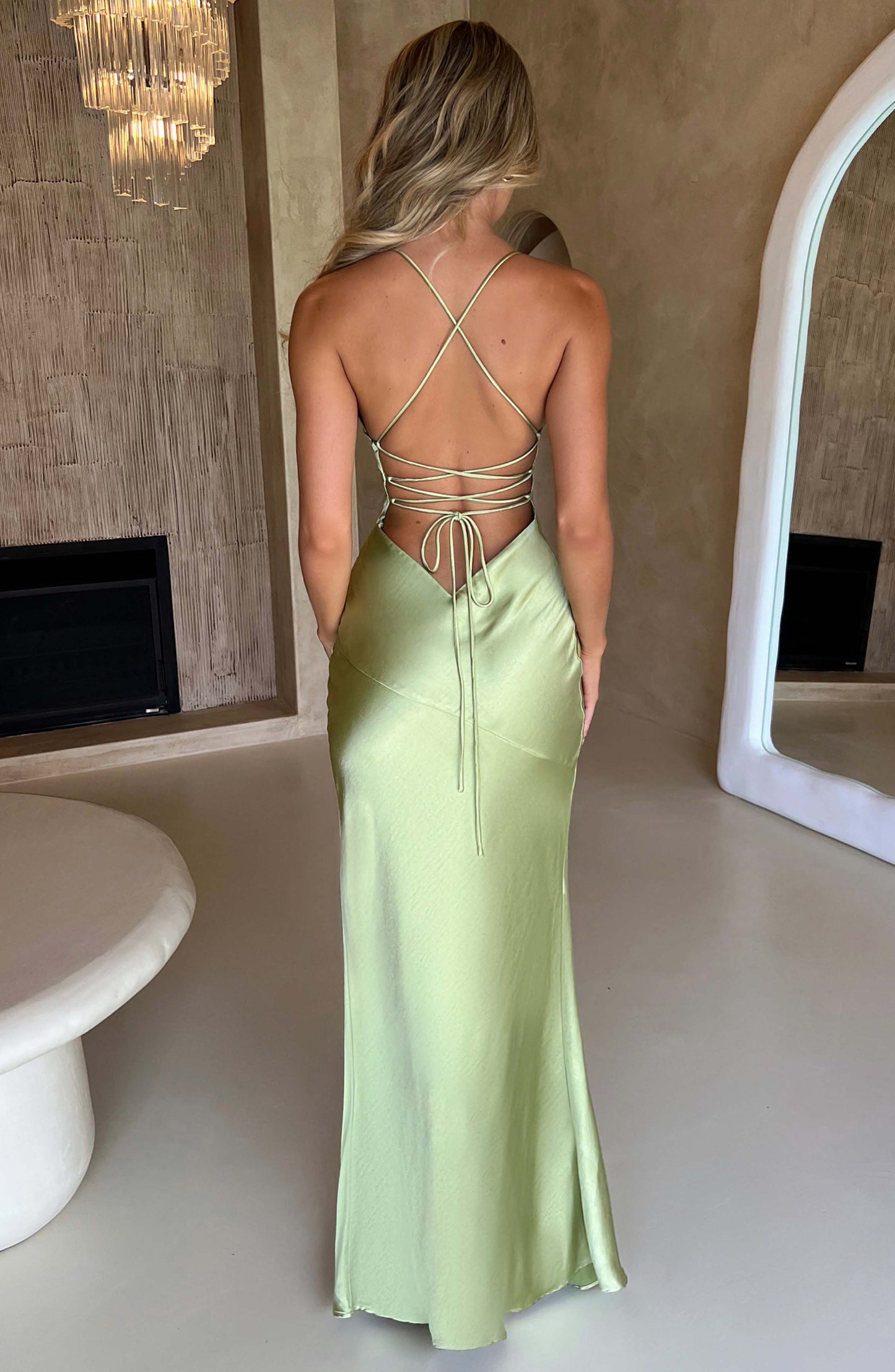 Natalie | Robe longue en satin