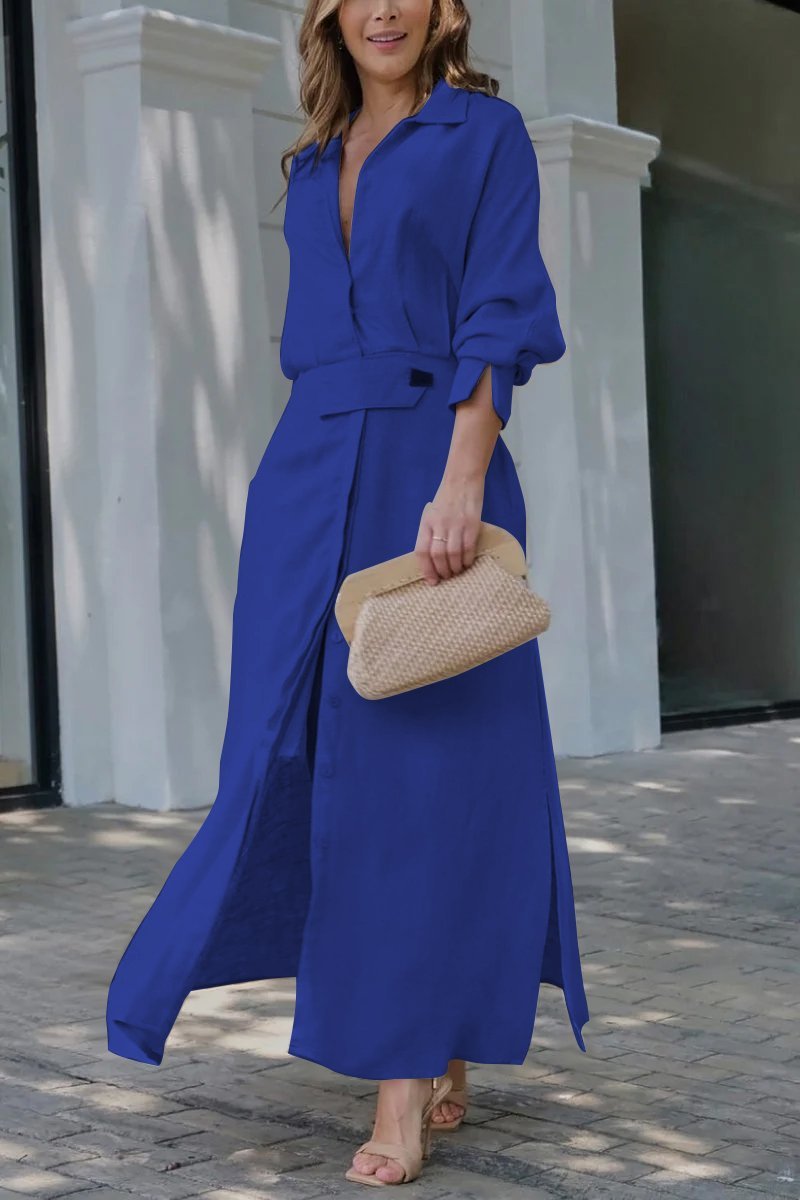 Jeanette | Robe longue à décolleté en V