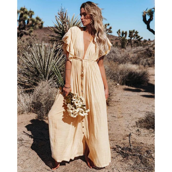 Robe longue Ibiza de Solana en crème