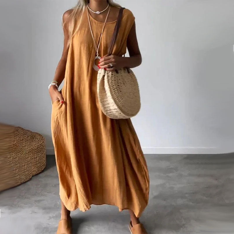 Noemi | Robe informelle sans manches avec poches