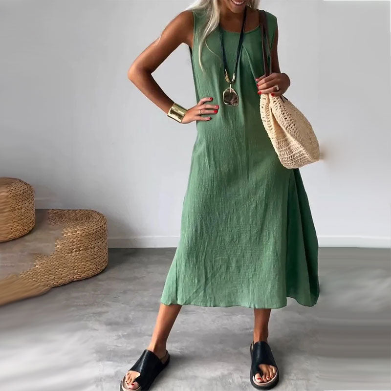 Noemi | Robe informelle sans manches avec poches