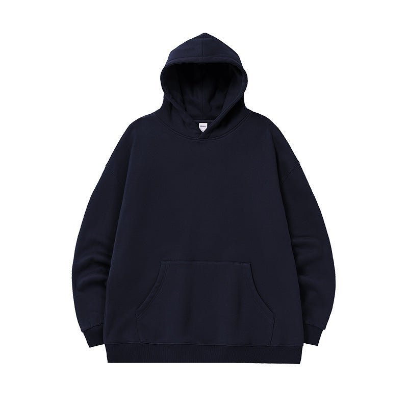 Sweat à capuche en polaire classique et minimaliste de qualité supérieure, vêtements thermiques unisexes en velours chaud pour toutes les saisons