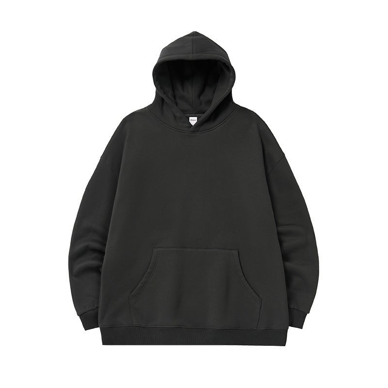 Sweat à capuche en polaire classique et minimaliste de qualité supérieure, vêtements thermiques unisexes en velours chaud pour toutes les saisons