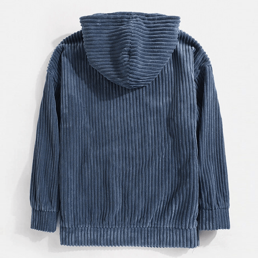 Sweat à capuche en velours côtelé vintage
