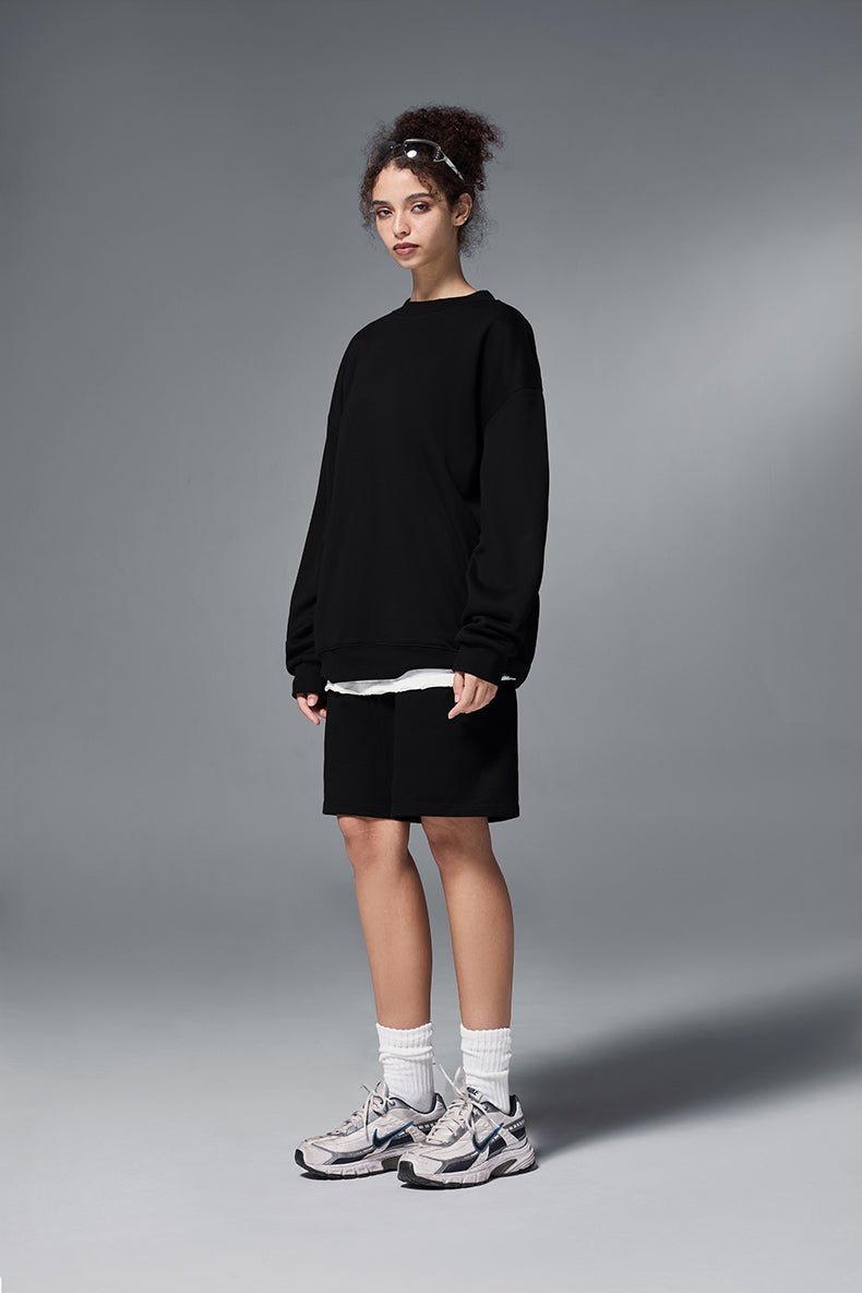 Sweatshirts classiques unisexes à col roulé pour un confort quotidien et un style minimaliste en molleton