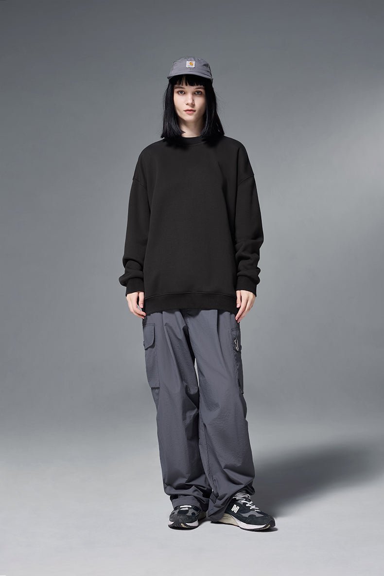 Sweatshirts classiques unisexes à col roulé pour un confort quotidien et un style minimaliste en molleton