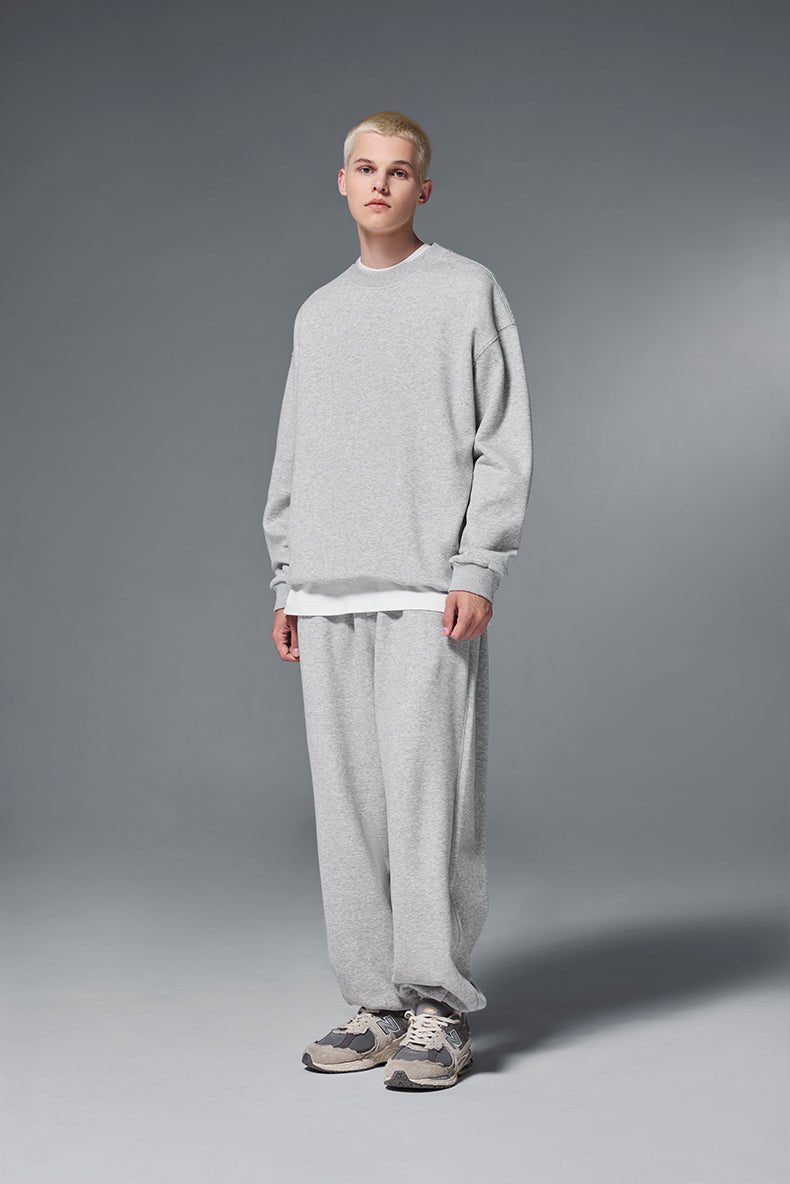 Sweatshirts classiques unisexes à col roulé pour un confort quotidien et un style minimaliste en molleton