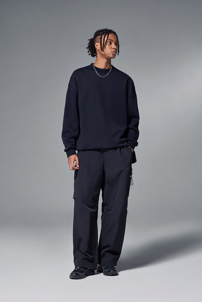 Sweatshirts classiques unisexes à col roulé pour un confort quotidien et un style minimaliste en molleton