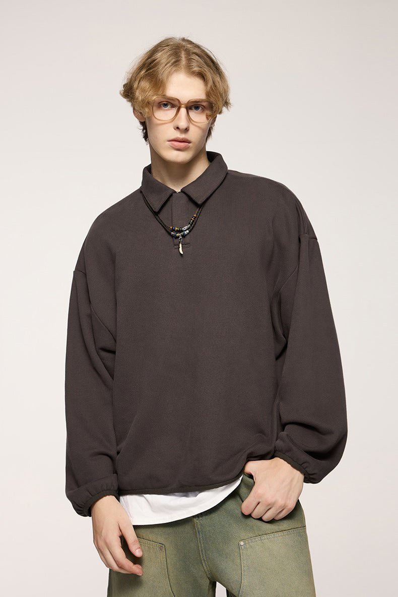 Sweatshirts unisexes haut de gamme à col polo et fermeture à glissière pour le confort et la chaleur au quotidien.