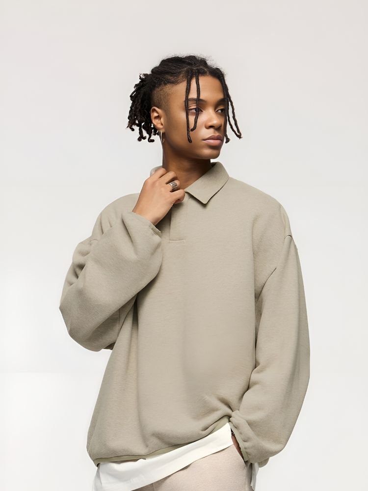 Sweatshirts unisexes haut de gamme à col polo et fermeture à glissière pour le confort et la chaleur au quotidien.