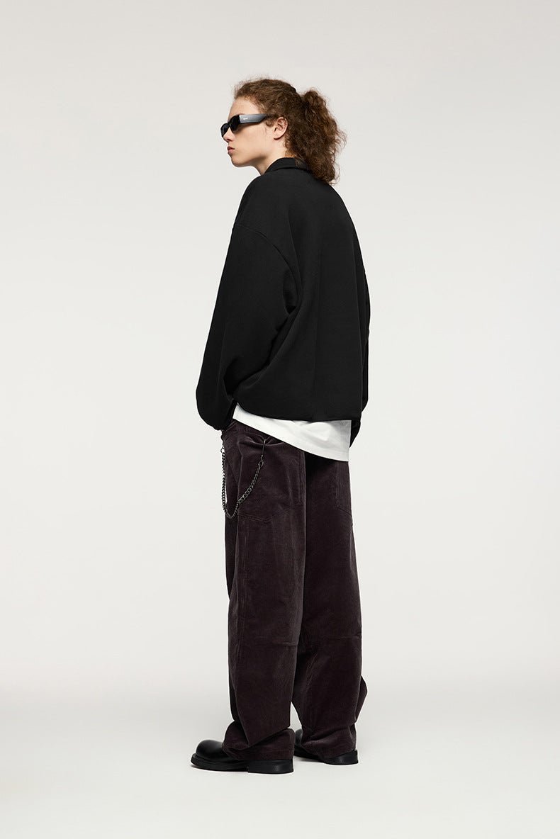 Sweatshirts unisexes haut de gamme à col polo et fermeture à glissière pour le confort et la chaleur au quotidien.