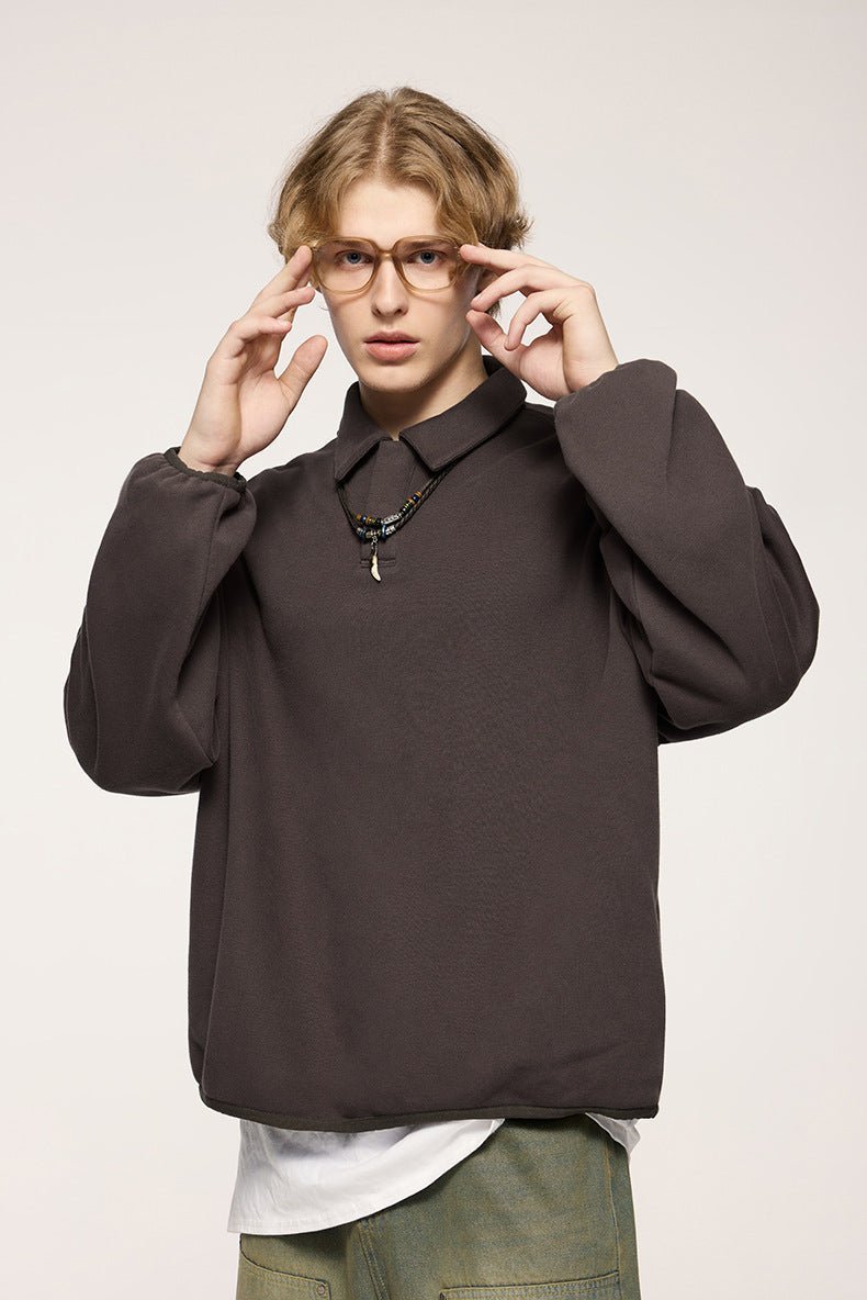 Sweatshirts unisexes haut de gamme à col polo et fermeture à glissière pour le confort et la chaleur au quotidien.