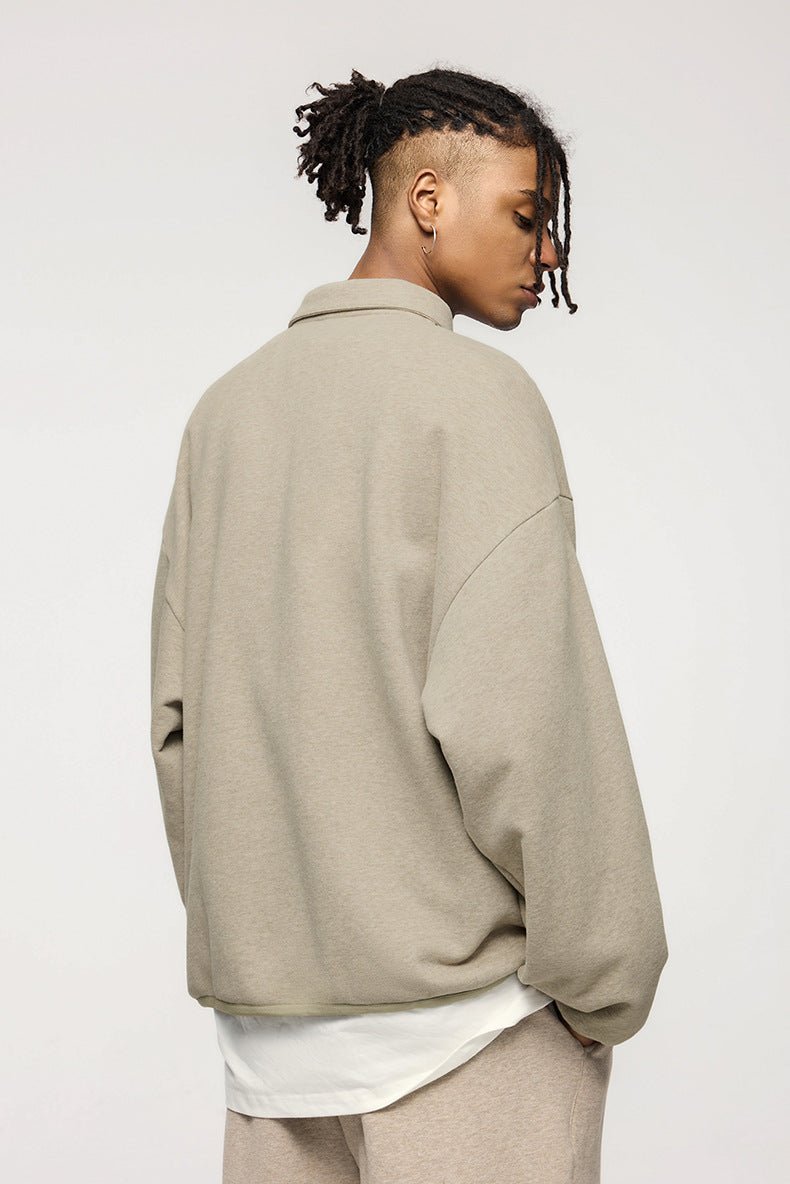Sweatshirts unisexes haut de gamme à col polo et fermeture à glissière pour le confort et la chaleur au quotidien.