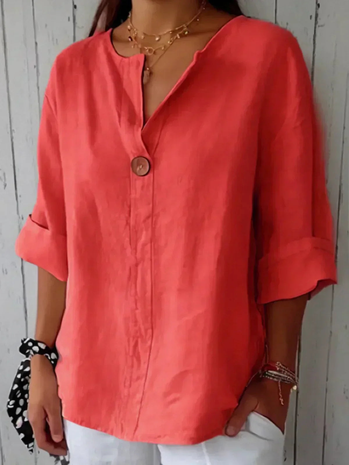 Jessa - Blouse décontractée à col en V