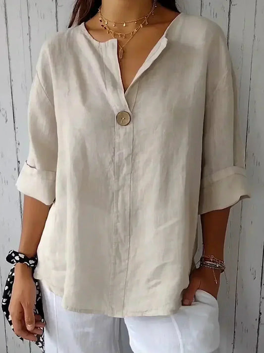Jessa - Blouse décontractée à col en V