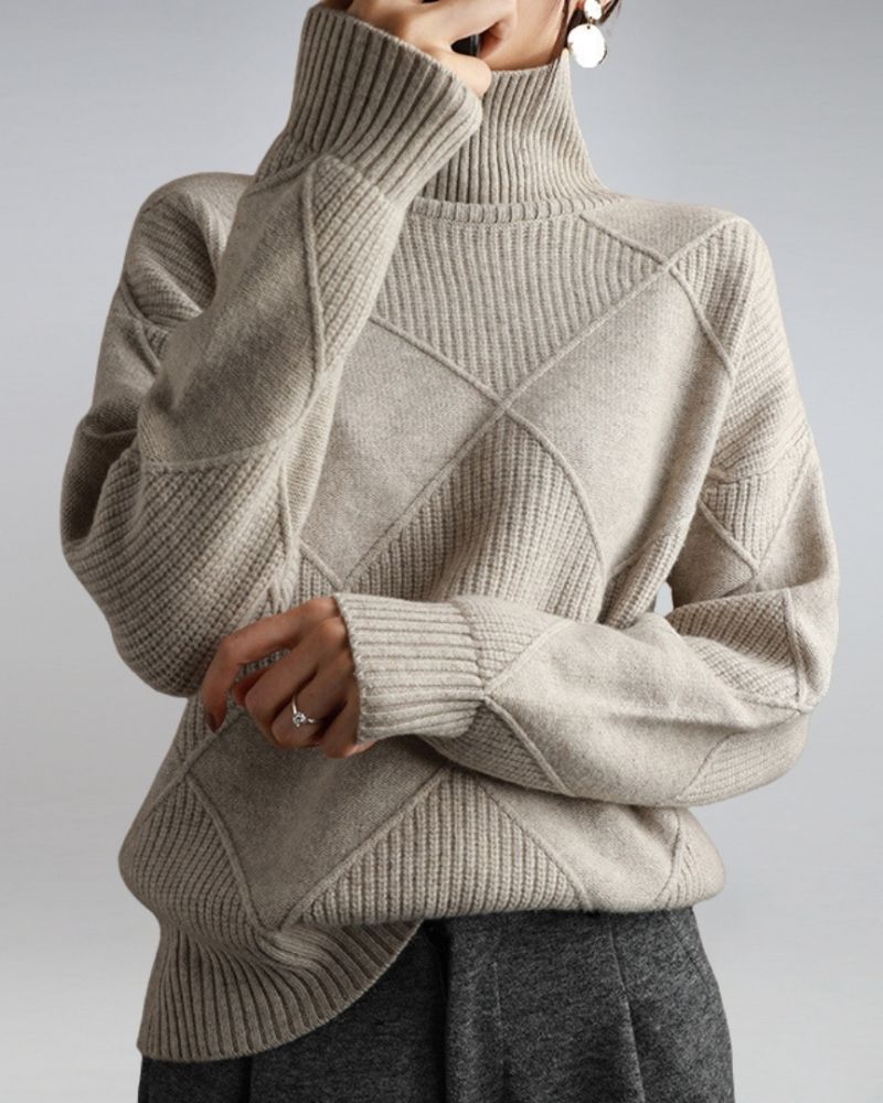 ADELIA - Pull chic à col roulé