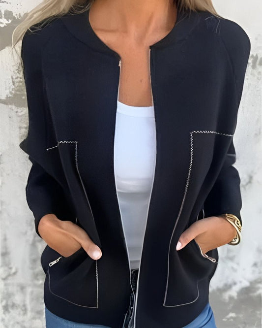 SYLVE - BLOUSON BOMBER À FERMETURE ÉCLAIR