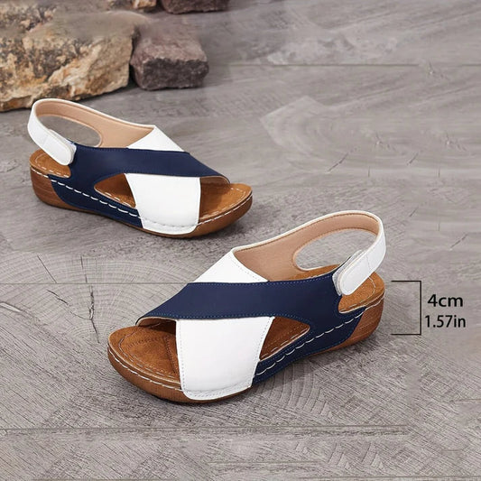 Sandales orthopédiques super confortables avec talon incliné pour femme