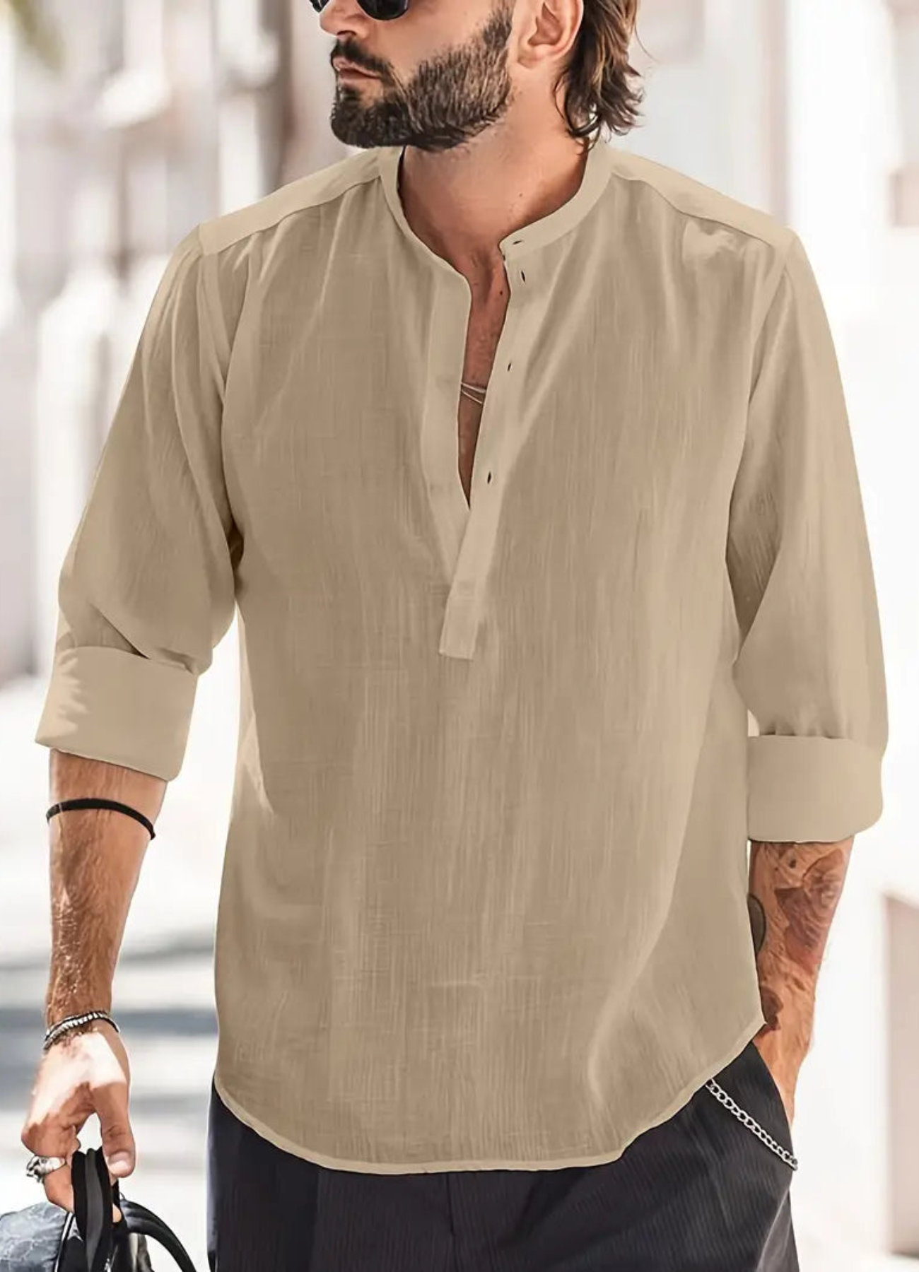 Adriel | Manche Longue Pour Hommes | Chemise