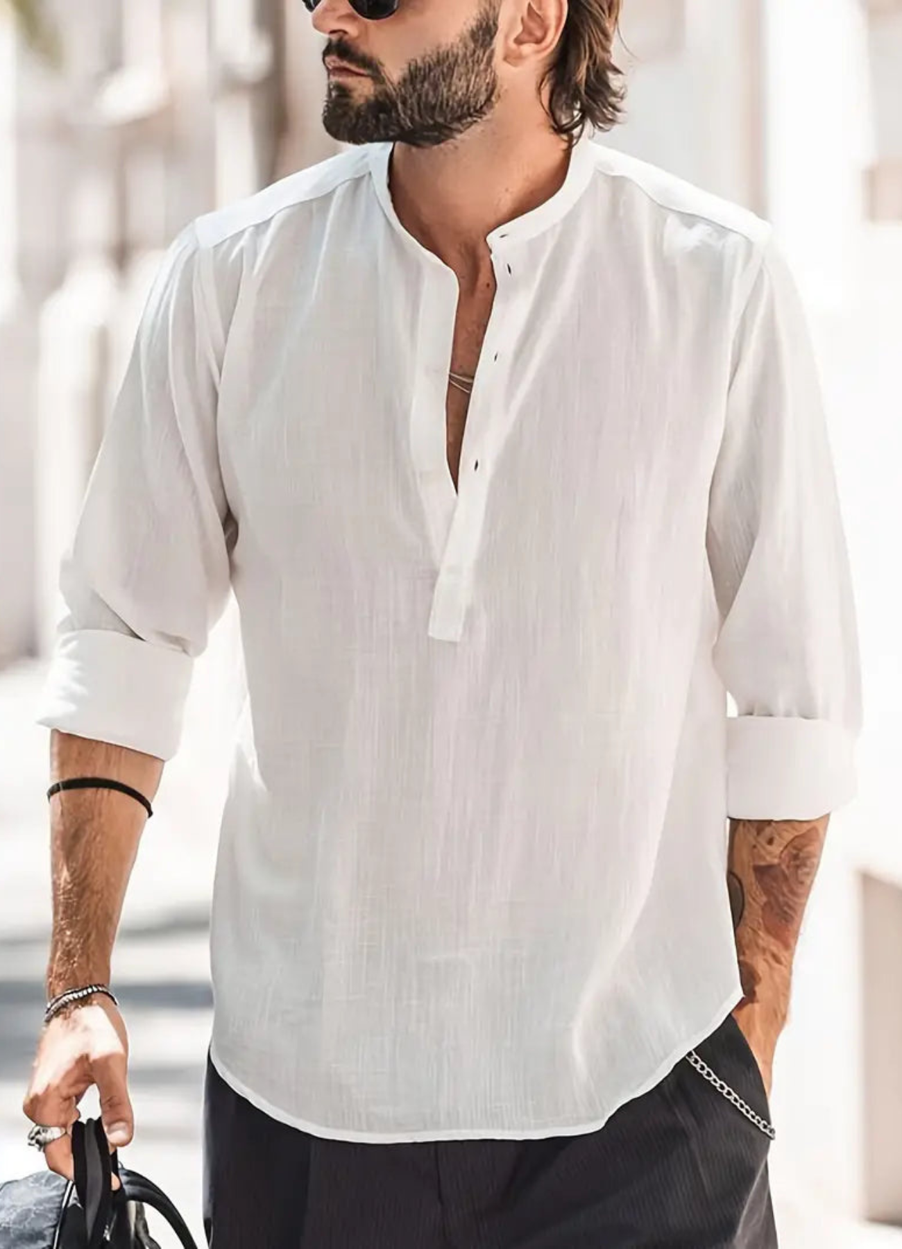 Adriel | Manche Longue Pour Hommes | Chemise