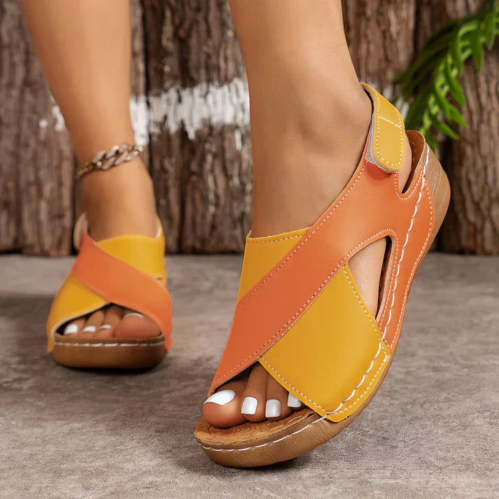 Sandales orthopédiques super confortables avec talon incliné pour femme