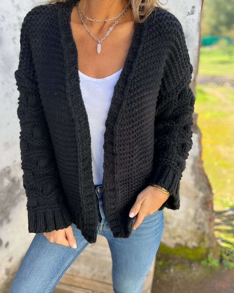 AIMÉE - CARDIGAN ÉLÉGANT À MANCHES LONGUES