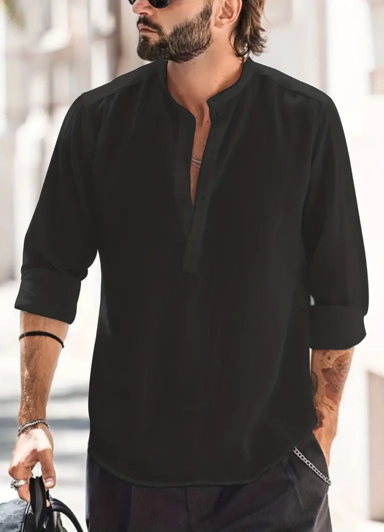 Adriel | Manche Longue Pour Hommes | Chemise